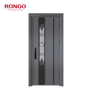 RONGO moderno ingresso in acciaio inox porta blindata per appartamento & Villa a prova <span class=keywords><strong>di</strong></span> proiettile rifinito anteriore e ingresso - Product Image 4