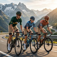 Cuissard de cyclisme professionnel personnalisé avec logo, rembourrage 3D haute densité, respirant, antidérapant, compression, pour le cyclisme sur route, tenue d'équipe
