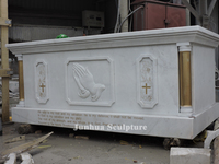 Table d'autel antique en marbre sculpté catholique pour la conception d'église chrétienne