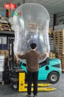 Ballon météorologique géant en nylon transparent laminé sur mesure, haute barrière, à hélium, PA+PE, 2mx3m, haute altitude, hauteur fixe