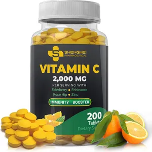 OEM 개인 라벨 건강 영양 비타민 C 분말 에스테르 C 비타민 1000mg 정제 글루타티온즈 콜라겐 비타민 C