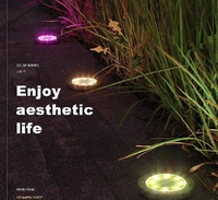 Éclairage de paysage solaire rvb extérieur, spot lumineux à 8 led pour patio