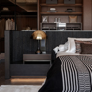 Personnalisation simplifiée des meubles de la <span class=keywords><strong>suite</strong></span> d'hôtel Rela Noyau de lit en bois jumelé à une armoire spacieuse et à une coiffeuse - Product Image 5