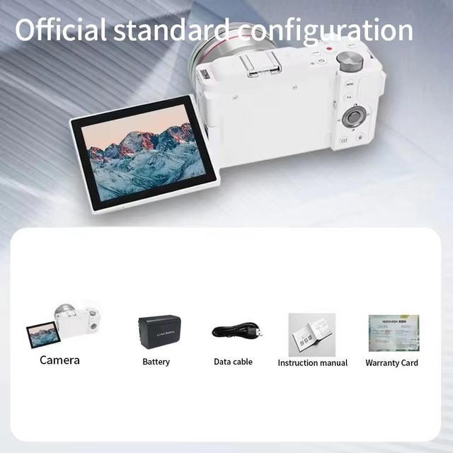 New M2 Entry-Level Mirrorless Camera CMOS 5K Touchscreen Reversible Hot Shoe Double Image Stabilization Photography Beginner