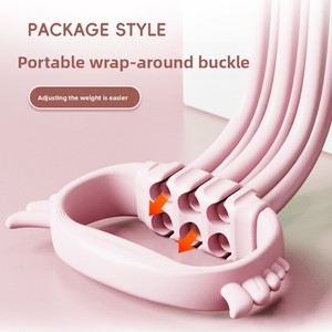 Bande élastique en polypropylène à six brins en forme de 8 à résistance réglable pour l'ouverture des épaules et le renforcement du dos chez la femme (<span class=keywords><strong>musculation</strong></span>) - Product Image 4