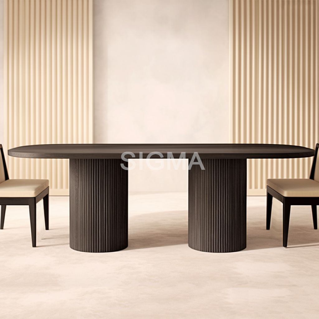 High-end Indoor furniture set home furniture dining set modern teak wood Thickened table legs dinning table