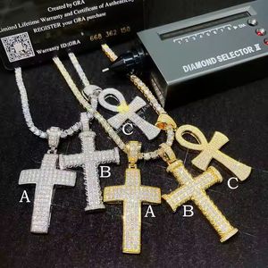 Liontin Salib Moissanite Super Murah Siap Kirim, Liontin Bertabur Batu Moissanite VVS Perak Sterling 925 - Product Image 1