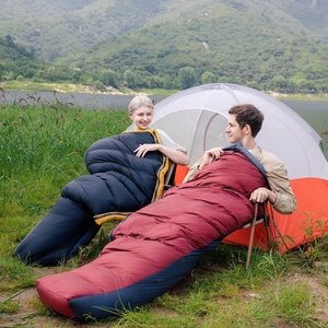 Saco de dormir individual tipo momia, portátil, ultraligero, plegable, impermeable, a prueba de humedad y cálido, para camping, senderismo y actividades al aire libre. - Product Image 1