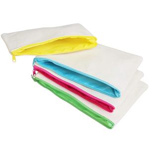 Sac de voyage en toile de coton léger de haute qualité avec fermeture éclair, pochette pour cosmétiques, trousse de maquillage pour femmes avec logo personnalisé - Product Image 3