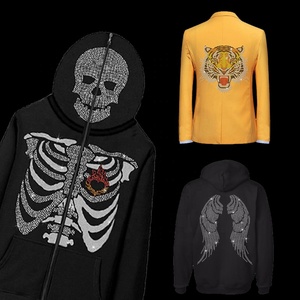 Transfert <span class=keywords><strong>de</strong></span> strass personnalisé à repasser sur lettres pour t-shirt logo - Product Image 4