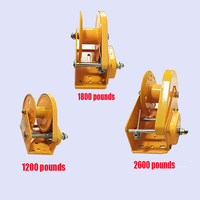 Treuil manuel 1200 lb - Câble en acier galvanisé, autobloquant et compact pour grue, rideau agricole et utilisation multifonctionnelle