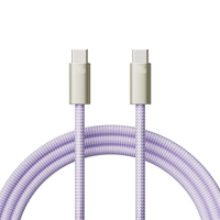 Kabel Data Ponsel USB C 240W Grosir, Kabel Nilon Terjalin Tipe C ke Tipe C, Kabel PD untuk Ponsel