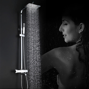 Carré Ensemble <span class=keywords><strong>de</strong></span> Douche <span class=keywords><strong>de</strong></span> Pluie <span class=keywords><strong>de</strong></span> Bain Thermostatique <span class=keywords><strong>Colonne</strong></span> <span class=keywords><strong>De</strong></span> Douche <span class=keywords><strong>Robinet</strong></span> - Product Image 3