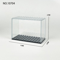 Boîte de présentation pliable en acrylique transparent pour blocs de construction, empilable, anti-poussière, pour figurines d'action