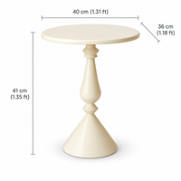 Table d'appoint compacte en fer cannelé sur piétement pour coin lecture - Fournisseur en gros de meubles