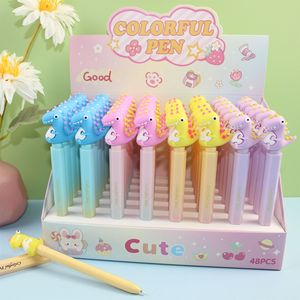 Bolígrafo <span class=keywords><strong>de</strong></span> <span class=keywords><strong>Gel</strong></span> Borrable <span class=keywords><strong>de</strong></span> Plástico Kawaii, Diseño <span class=keywords><strong>de</strong></span> Dibujos Animados para Niños, Hamburguesa, Dinosaurio, Degradado, Cabezal <span class=keywords><strong>de</strong></span> Modelado <span class=keywords><strong>de</strong></span> Software, Creativo, Bronceado, Cristal - Product Image 5