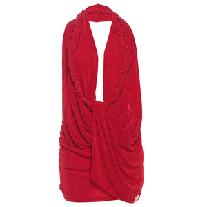 TKS 2026 Nouvelle Robe Sexy Femme Automne-Hiver Style Européen et Américain, Dos Nu Profond, Coupe Moulante, Couleur Unie - Product Image 1