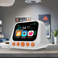 One-Click Ai Alarm Flip Telefoon Oled Display Pomodoro Mode Weer Onderzoek Real-Time Chat Wifi Connectiviteit Plastic Materiaal Wit