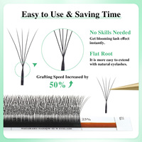 Extensions de cils NAGARAKU Narrow 5D en forme de W, volume intense, bouquets pré-faits, cils super doux, pleins et denses