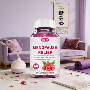 Vitamines pour soulager la ménopause pour femmes, en gummies, marque privée OEM ODM, cohosh noir, igname sauvage, trèfle rouge, aide à soulager les sueurs nocturnes - Product Image 5