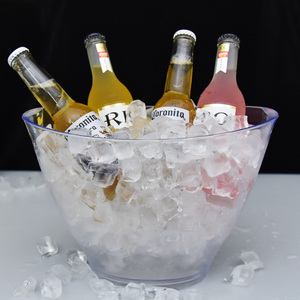 Nuevo Producto de <span class=keywords><strong>la</strong></span> forma redonda de plástico transparente cerveza, vino, champán cubo de hielo para <span class=keywords><strong>bar</strong></span> club nocturno - Product Image 1