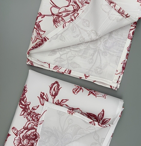Tovaglia in Toile Francese con Design Personalizzati <span class=keywords><strong>per</strong></span> Hotel, Matrimoni, Lussuosa Tovaglia Rotonda Bianca con Motivi, Tovaglioli <span class=keywords><strong>per</strong></span> Feste Nuziali - Product Image 6