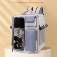 Sac à dos respirant pour chat, type capsule spatiale, grande capacité, portable, à porter à la main ou en bandoulière, pour les voyages en extérieur