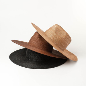 X1006 Mới Giản Dị Tự Nhiên Phụ Nữ Phụ Nữ Rộng vành Mùa Hè Mặt Trời Bãi Biển Lúa Mì Rơm Hat Ribbon Boater Flat Top Mũ Rơm Với Ribbon - Product Image 2