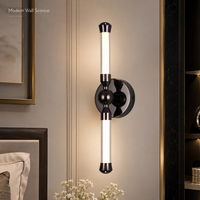 Applique murale double tête pour chevet, hôtel, chambre, couloir, miroir de vanité, salon, LED 3000K, lumière chaude, moderne et élégante