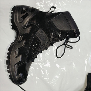 Bottes tactiques montantes TSB08 en daim noir, cuir de vachette véritable, bottes de combat en daim - Product Image 4