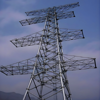 Tour de transmission électrique galvanisée à chaud JH-power Line Tower, pour distribution d'énergie extérieure, 550KV 630A/200A, 6 prises, IP54