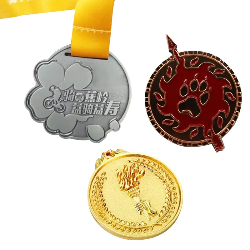 Bronze Metal Sports Trophy, Medaillen hersteller Gold Silber Einfacher Hersteller in China Medal Display Europe Custom Medaillen/