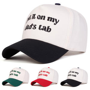 Cappellino da Baseball Unisex Retrò con Slogan Ricamato, Bicolore, Antivento per Attività all'Aperto - Product Image 1