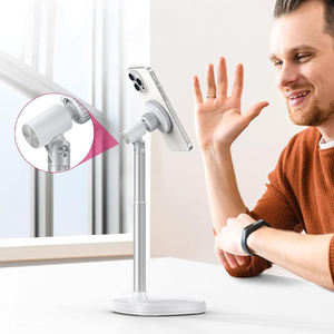 Adjustable Multi-Angle Magnetic Cell Phone Holder Sturdy Stable Base Hands Free <b>Stand</b> For Watching Videos Checking Kitchen Recip - Product Image 4