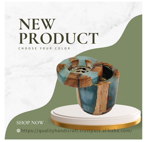 เตาเผาเครื่องหอมบาคูร์ไม้กระถินเทศและเรซิ่นอีพ็อกซี่ ปี 2025 ผลิตด้วยมือ ปรับแต่งสีและโลโก้ได้ สำหรับกลิ่นหอมในบ้านและเป็นของขวัญรอมฎอน - Product Image 3