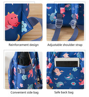 Vente en gros d'usine de sac à dos d'étudiant en nylon réglable et confortable ensemble de trois pièces de sacs d'école pour enfants avec sac à lunch
