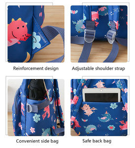 Fabbrica all'ingrosso zaino per studenti regolabile in Nylon 3 pezzi Set di borse da scuola per bambini con borsa per il pranzo Set per bambini - Product Image 3