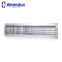 Grilles de distribution d'air en acier galvanisé à double déflection EW HVACR DGD pour conduits spirales, étanchéité sans fuite