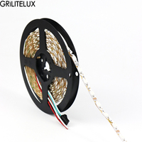 Tira de LED RGB WS2812B en Forma de Zigzag, Plegable y Cortable, 5V 60LEDs/m, Ultrafina de 6mm, PCB Flexible, Direccionable Individualmente