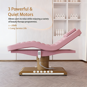 Lit <span class=keywords><strong>de</strong></span> beauté moderne <span class=keywords><strong>de</strong></span> luxe à 3/4 moteurs, mobilier <span class=keywords><strong>de</strong></span> salon, base dorée, lit <span class=keywords><strong>de</strong></span> <span class=keywords><strong>massage</strong></span> facial et spa, lit d'extension <span class=keywords><strong>de</strong></span> cils - Product Image 2