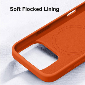 Funda Magnética de Silicona Líquida Laudtec para iPhone 12-17, Ultrafina, Antihuellas y Antimanchas, Forro de Terciopelo, Agradable al Tacto - Product Image 4