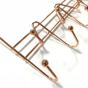 Lưu trữ rèn sắt kim loại vàng hồng trên cửa móc áo móc - Product Image 4
