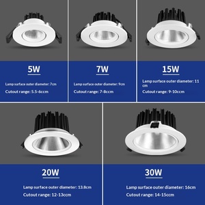 ไฟดาวน์ไลท์ LED แบบฝังฝ้าเพดาน อลูมิเนียม สำหรับภายนอกอาคาร แสงสีขาว 5000K ให้แสงสว่างแบบกลางวัน CRI 90 มุมลำแสง 120 องศา จากโรงงานโดยตรง - Product Image 2