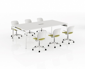 Mesa de reunión de panel MFC profesional Diseño contemporáneo Opción respetuosa con el medio ambiente para uso en el hogar Oficina Muebles de oficina - Product Image 2