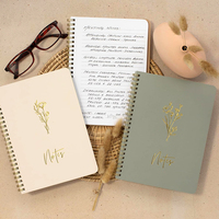 Carnet à spirales à couverture rigide de haute qualité, personnalisable en direct d'usine, 8*6 pouces, avec logo personnalisé en relief et grandes poches
