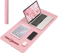 Promo Warna Acak MOQ Rendah Laris Manis Alas Mouse Kulit PU PVC Tahan Air Anti Gores Hadiah