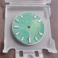 Quadrante per Orologio Stile DD 40MM in Turchese, Indici con Diamanti Taglio Baguette, Quadrante a Grana per Movimento 3255, Quadrante Sostitutivo per Orologio