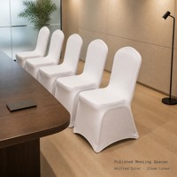 Housse de chaise de salle à manger monobloc moderne toutes saisons, exclusive transfrontalière, en polyester anti-poussière, extensible universelle, toucher premium