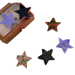 For Hot Selling Acrylic Star and <b>Moon</b> Shaped Pendant 6*6cm for Christmas Tree and Home Decoration - Product Image 4