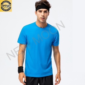 Camiseta Deportiva de Cuello Redondo Transpirable de Secado Rápido para Hombre, Camiseta Deportiva Ajustada de Compresión para Gimnasio y Running - Product Image 1